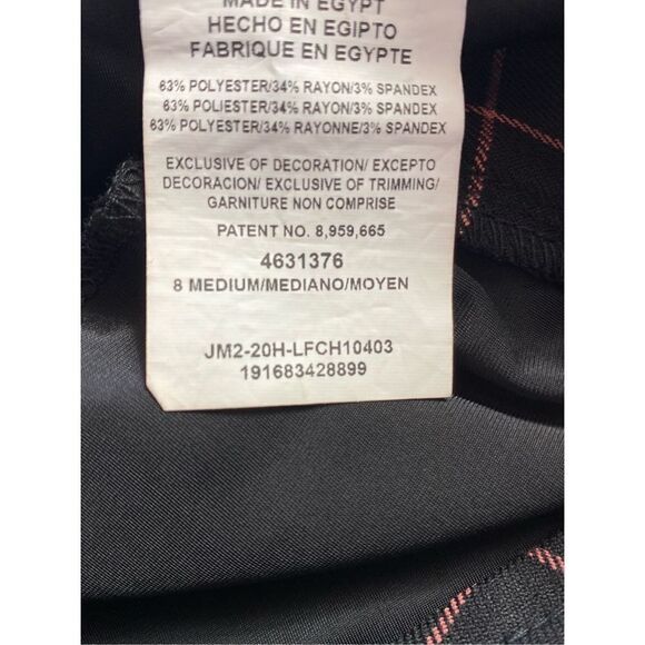 LEE Womens Size 8 Mid-Rise Straight Fit Pants in Black Multi - Picture 5 of 10